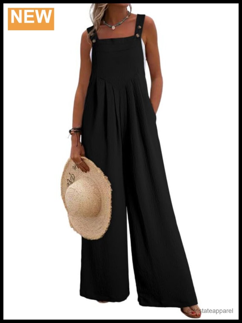 Dokotoo Women's Sleeveless Wide Leg Jumpsuit Loose Fit One Piece Romper